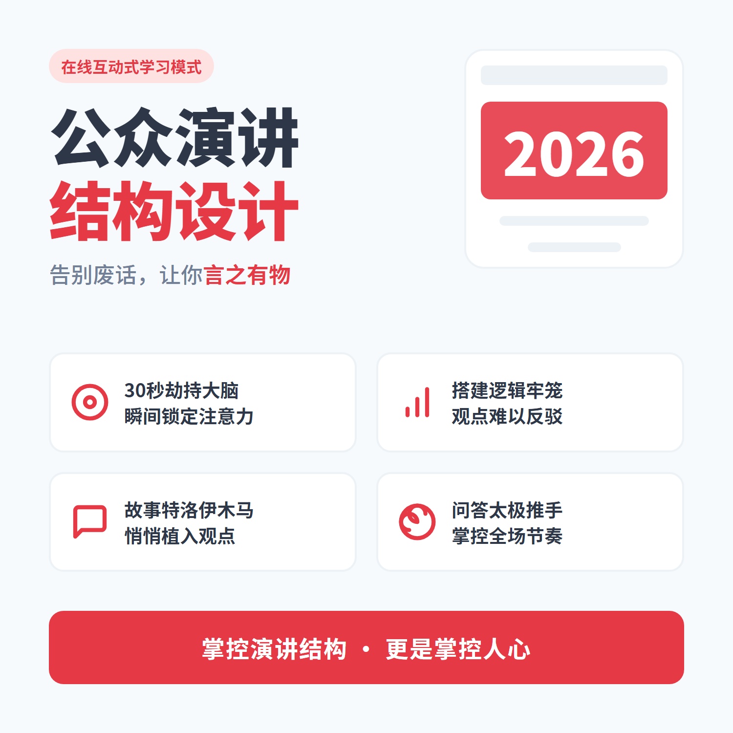 公众演讲管理层领导力思维团队激励开会发言稿逻辑结构设计