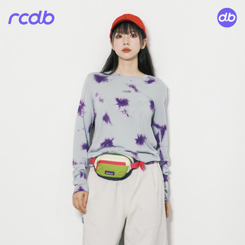 RCDB扎染美丽诺羊毛速干长袖T恤