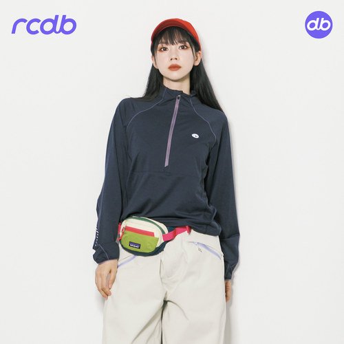 RCDB户外速干透气半拉链长袖T恤