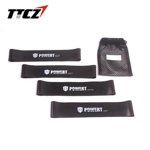 腾泰迷你黑色拉力带健身阻力弹力带综合力量练习虐臀圈田径拉伸