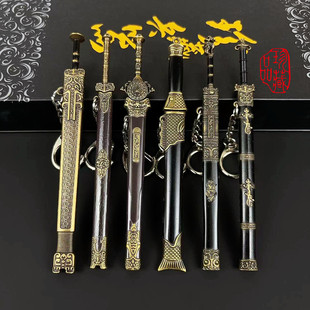 剑小型迷你青釭剑鱼肠剑袖珍古代兵器微型刀剑辘轳剑迷你剑小号