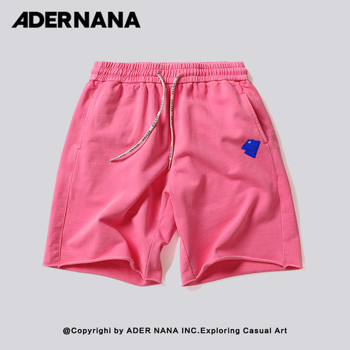 ADERNANA男士宽松短裤夏季潮牌刺绣五分裤运动休闲沙滩裤