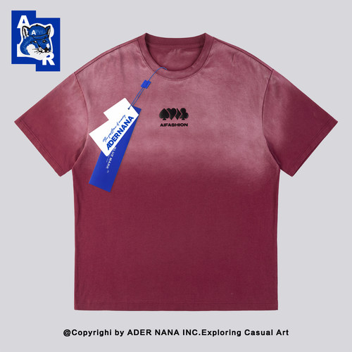 ADERNANA纯棉宽松刺绣短袖T恤