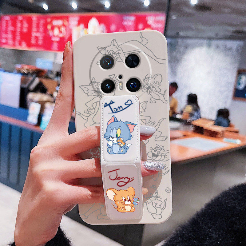 适用于华为Mate70Pro手机壳Pura80Pro+背贴70磁吸60折叠支架40EPro情侣猫和老鼠30Pro防摔全包mate20硅胶壳