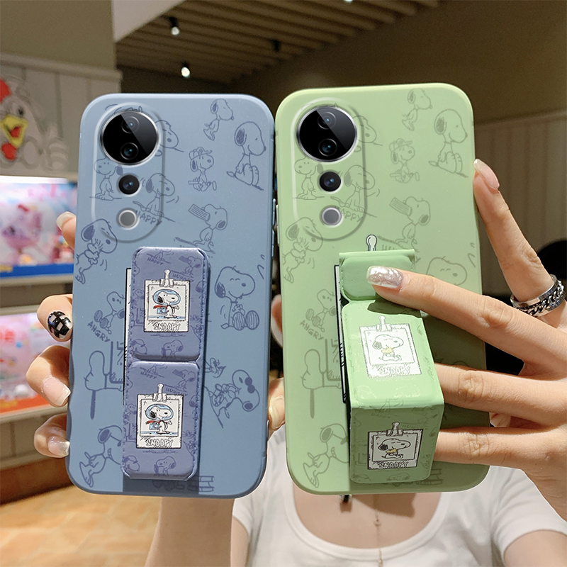 适用于VIVOS50Promini手机壳新款30/20/S18E防摔款vivoS19Pro磁吸带支架s17/S16史努比s15/s12/s10折叠软壳