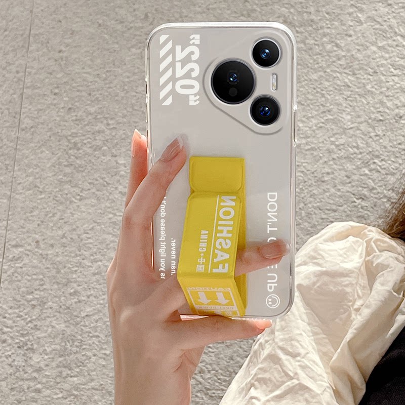 适用于华为Pura80Pro+手机壳透明Pura70磁吸支架P60横竖屏华为P50Pro/P50E防摔折叠腕带P40/P30男女个性潮牌