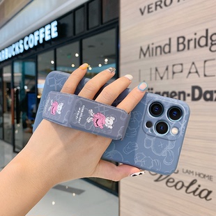 适用于苹果17ProMax手机壳新款16Pro/15plus折叠腕带iPhone14磁吸支架款13PRO/12/11防摔XR/8/7芝麻街6保护套