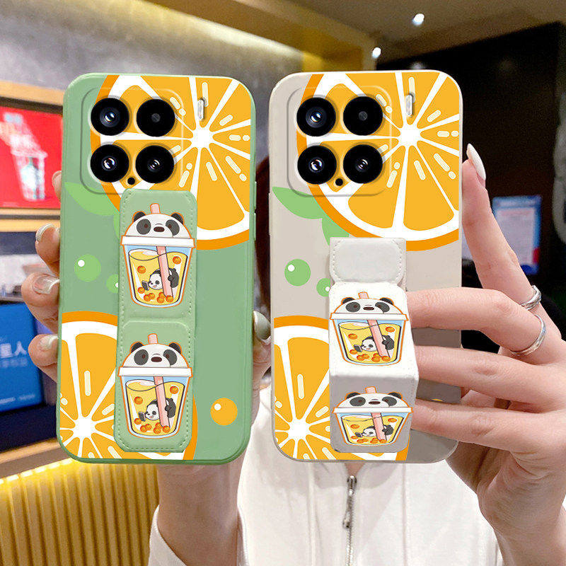 ins可爱风适用于小米17Ultra手机壳17ProMax/15/14Pro防摔小米13Pro便携12桌面支撑架XM11折叠腕带软奶茶小熊