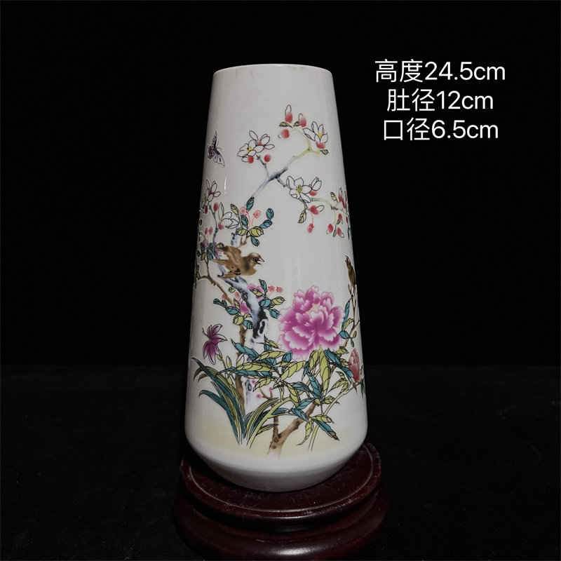 畅优精品陶瓷优选棱角花插花瓶办公室客厅玄关装饰现代简约摆件