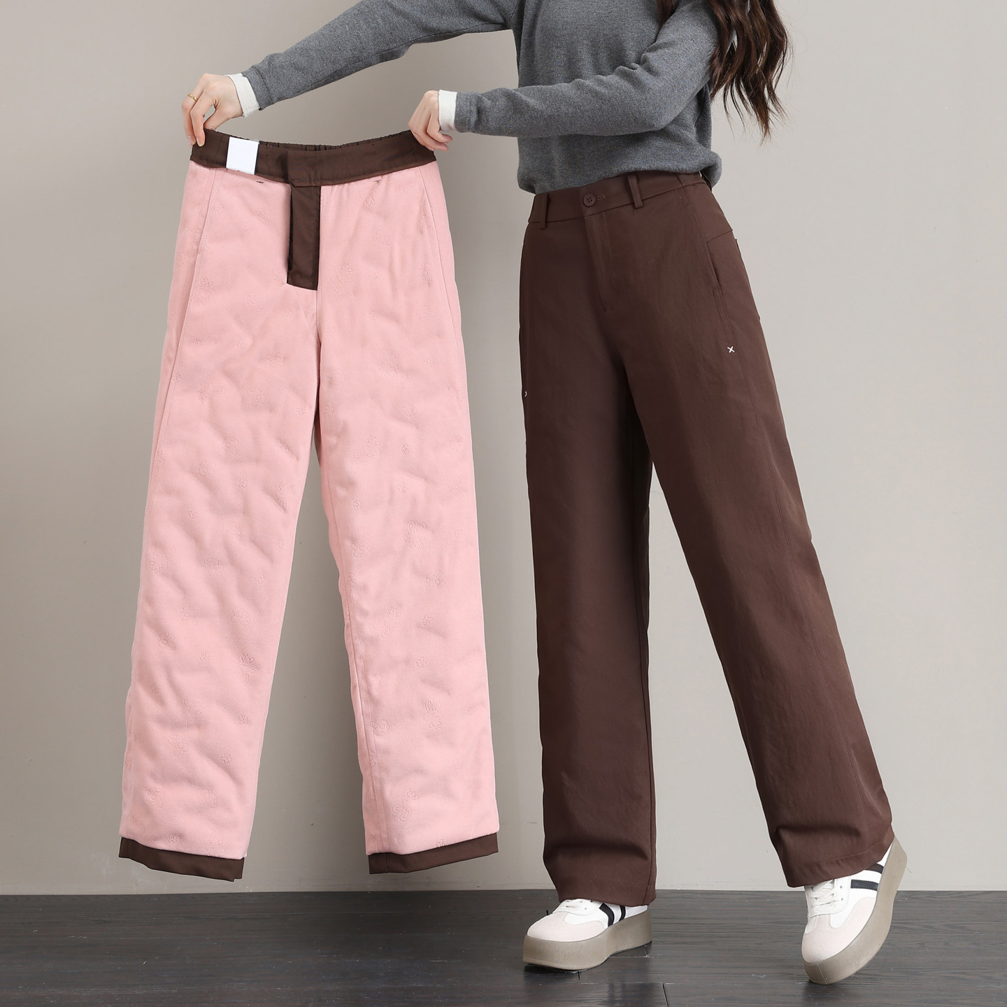 棕色羽绒裤女外穿2025新款冬妈妈老年人防寒东北零下40度直筒棉裤,女装/女士精品,棉裤/羽绒裤,淘宝优惠券,粉丝福利购,淘宝优惠卷