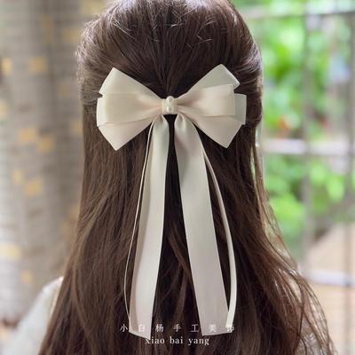 森系少女飘带蝴蝶结发夹