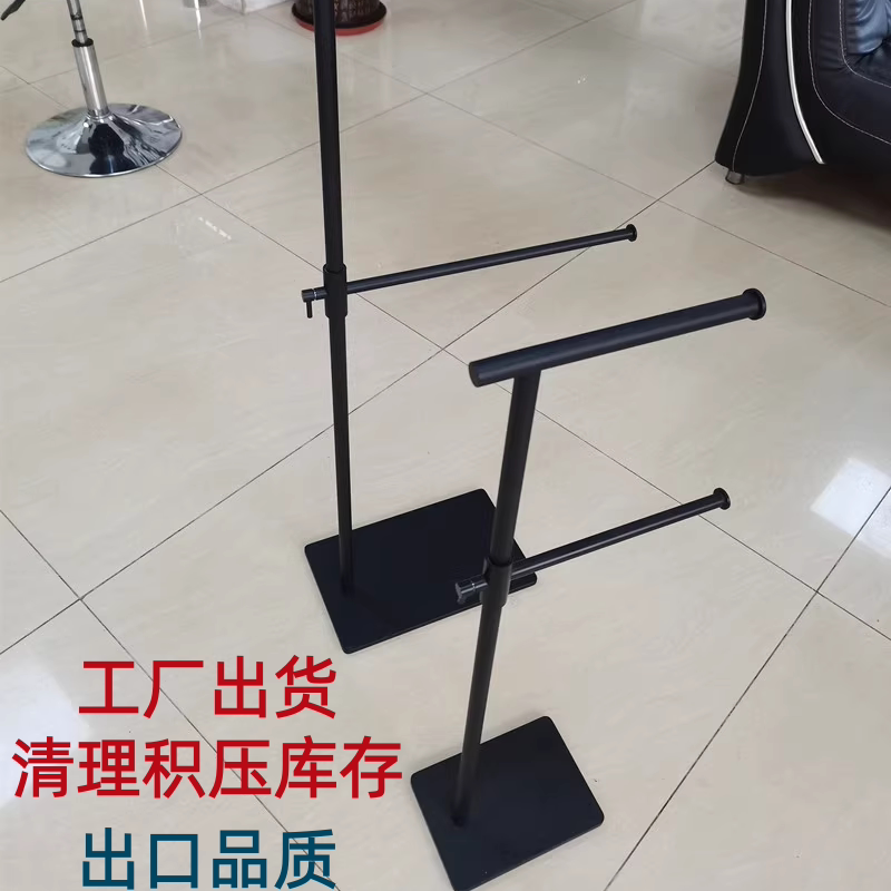 浴室黑色不锈钢浴缸边落地毛巾架