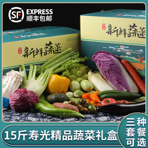 寿光蔬菜礼盒顺丰包邮现摘现发