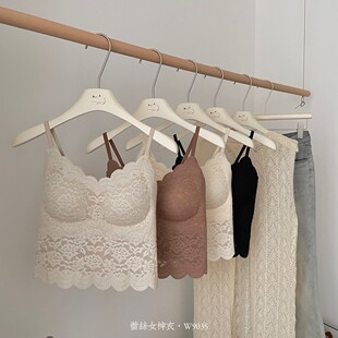 性感蕾丝女神衣纯欲刺绣聚拢内衣柔软舒适带胸垫内搭外穿吊带背心