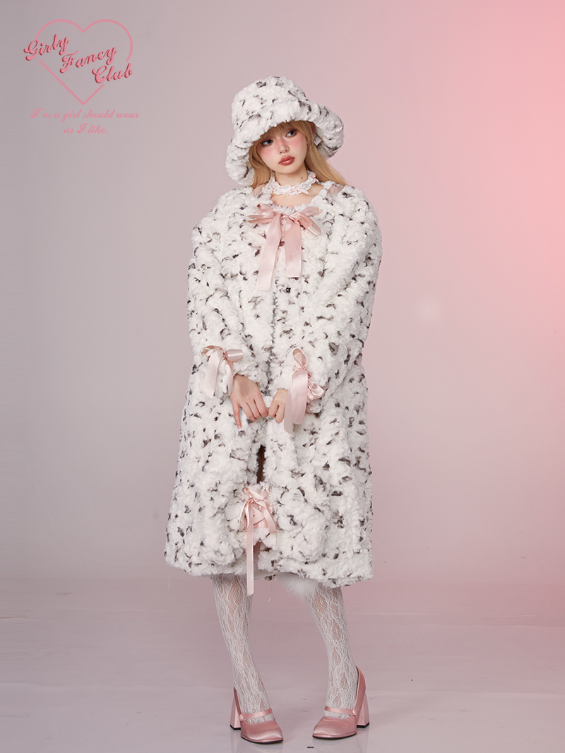 GirlyFancyClub獭兔毛皮草大衣