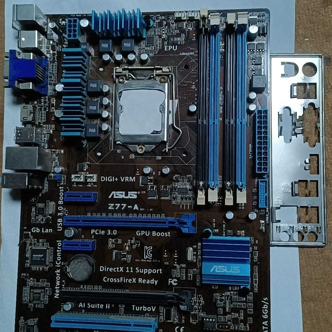 华硕主板Z77一A，拆机主板测试了，一切正常使用，没有任何问议价