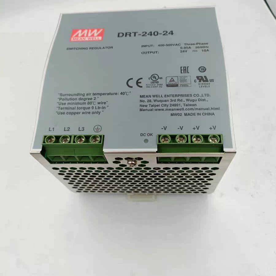 3 明伟三相开关电源导轨式DRT-240-24输入AC400议价