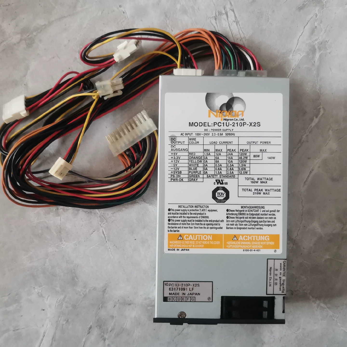 Nipron电源PC1U-210P-X2S，实物，工控拆机，