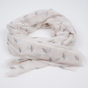 优雅气质田园蜜蜂印花围巾女春秋 百搭旅游纱巾披肩 出口英国 新款