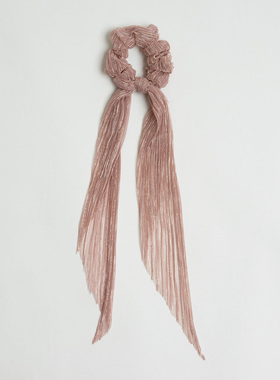 新款出口欧美 优雅气质田园香槟绿色发绳女春秋 百搭亮丝发圈发束