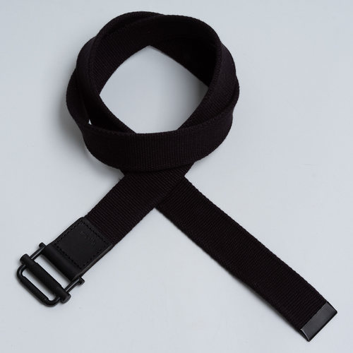 欧美时尚男女黑色帆布编织腰带