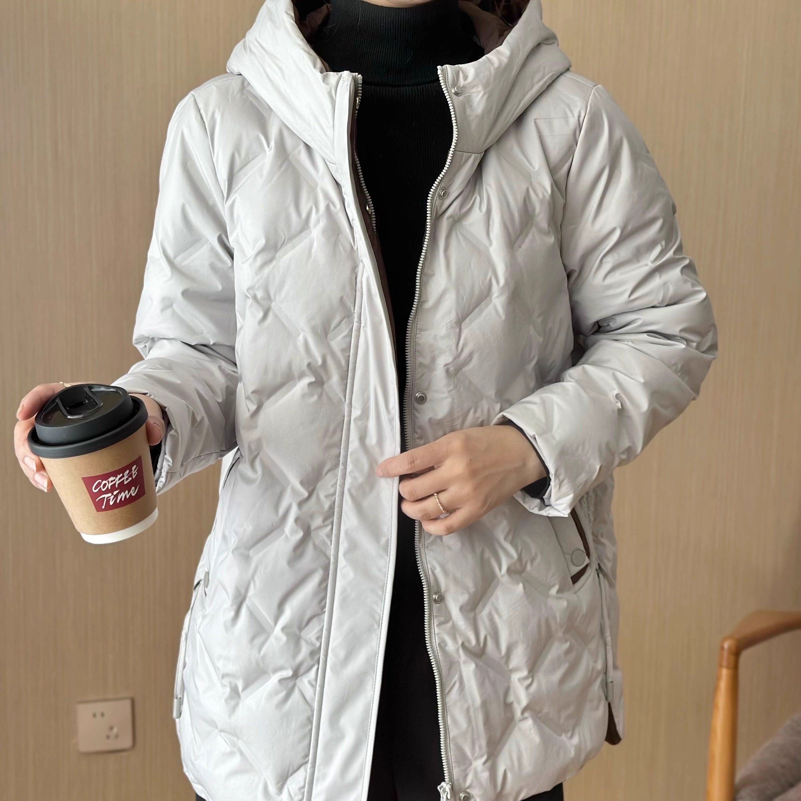 休闲高级感超好看百搭中长款女轻薄羽绒服冬季2024新款时尚小个子