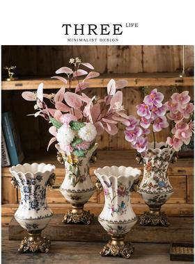 Tlife·Looker·花瓶美式复古冰裂纹陶瓷创意家居装饰摆件 | 美人