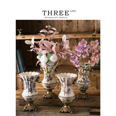 Tlife·Looker·花瓶美式复古冰裂纹陶瓷创意家居装饰摆件 | 美人