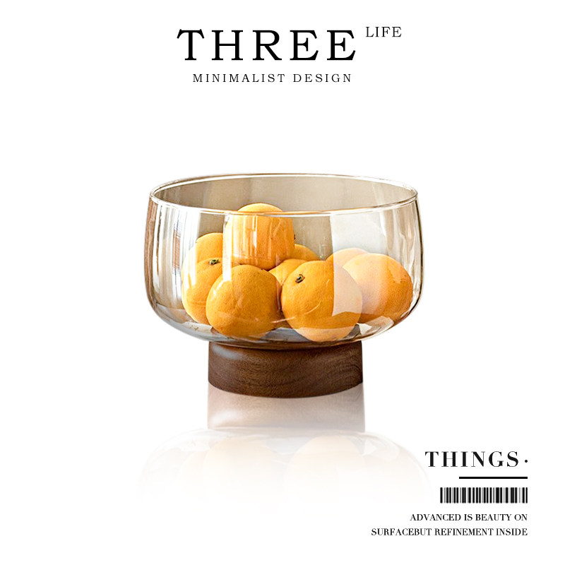 Tlife·Things·果盘玻璃轻奢风高档客厅家用高脚盘收纳盒 | 小物