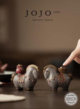 JOJO'S L. PD.Preface.变色马上有钱茶宠摆件中式招财唐马 | 序到