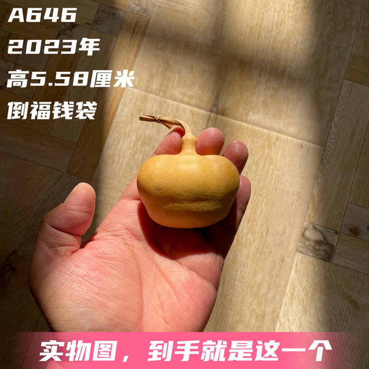 A646高5.58厘米2023年精品花叶病倒福端肩背包手捻钱袋葫芦响籽