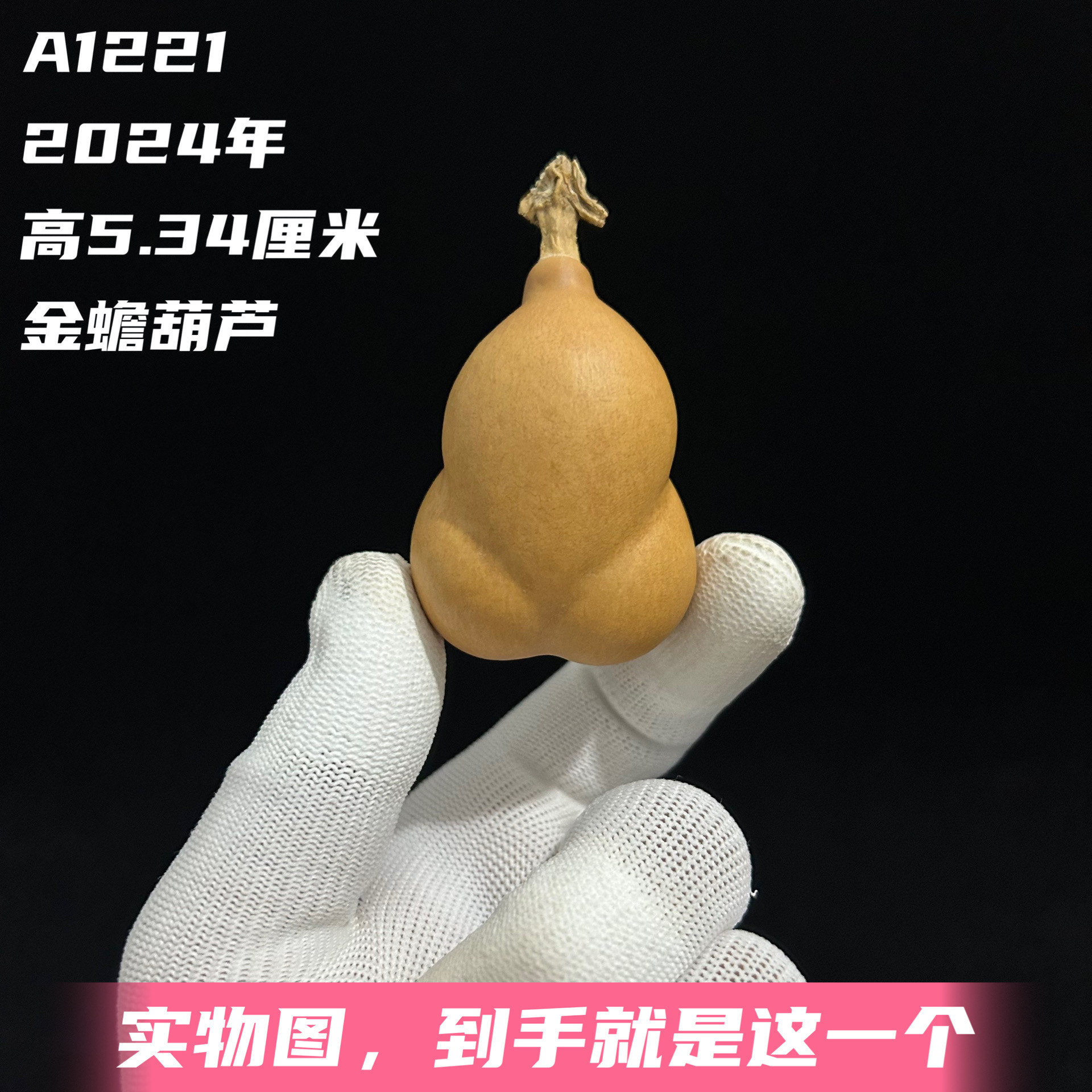 A1221高5.34厘米2024年精品手捻勒扎金蟾葫芦