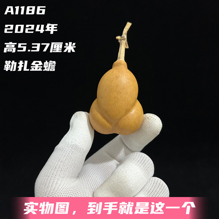 A1186高5.37厘米2024年精品手捻勒扎胖蟾宝宝金蟾异形葫芦
