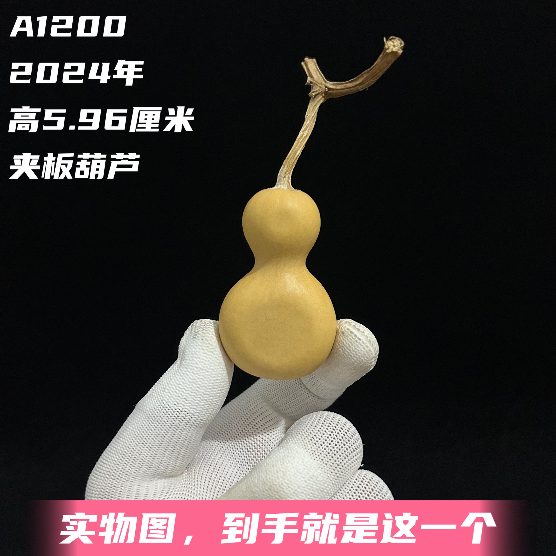 A1200高5.96厘米2024年精品手捻骨头瓶子夹板葫芦