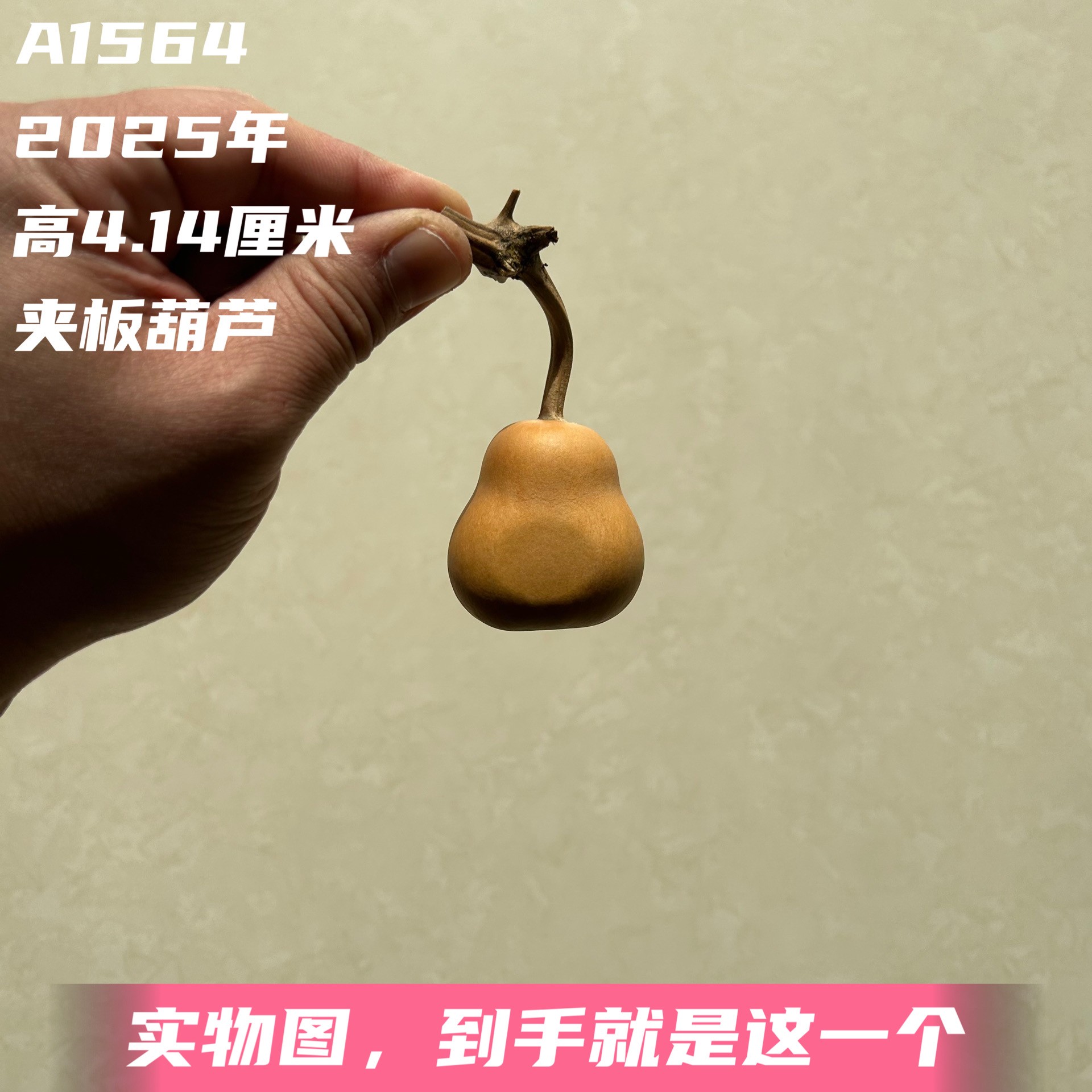 A1564高4.14厘米2025年精品手捻云朵梨墩大厚夹板葫芦