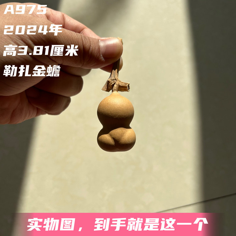 A975高3.81厘米2024年精品草里金手捻勒扎金蟾葫芦