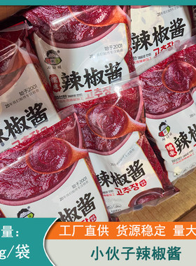 小伙子大豆酱韩式辣椒酱石锅拌饭酱汤酱辣炒年糕辣酱拌桔梗酱500g