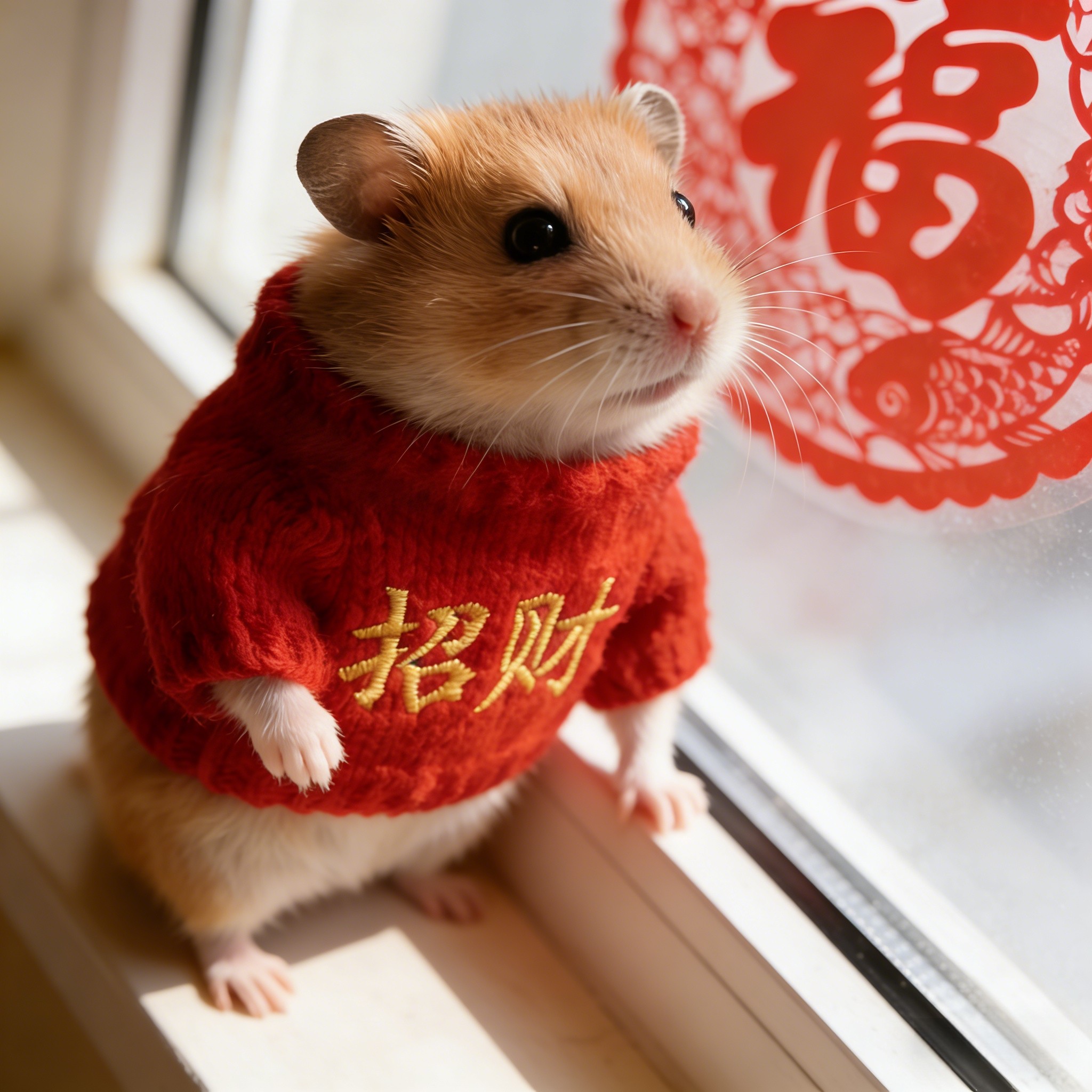 新年招财服饰金丝熊仓鼠专用小衣玩具/造景装饰