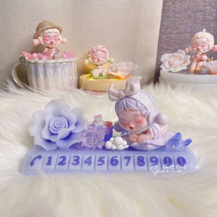 【猫神手作】正品泡泡玛特温度系列自惬意停车牌数字夜光（可定制