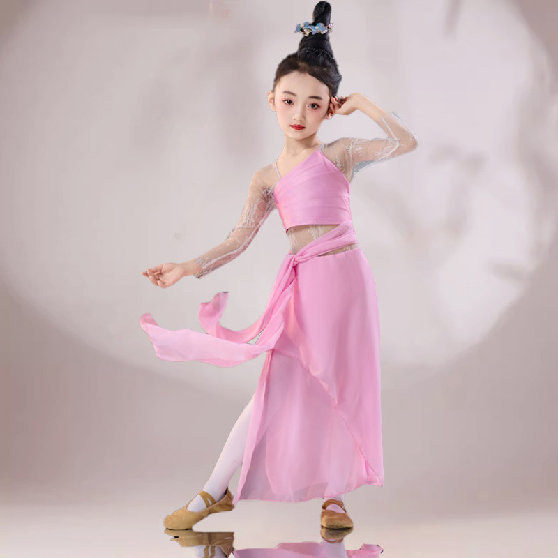 儿童春三月古典舞演出服装