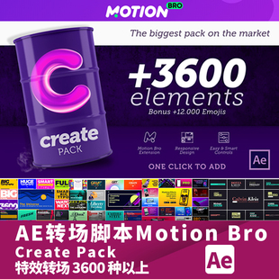 AE扩展脚本Motion Bro2.3.4扭曲透视旋转冲击排版社交媒体线转场