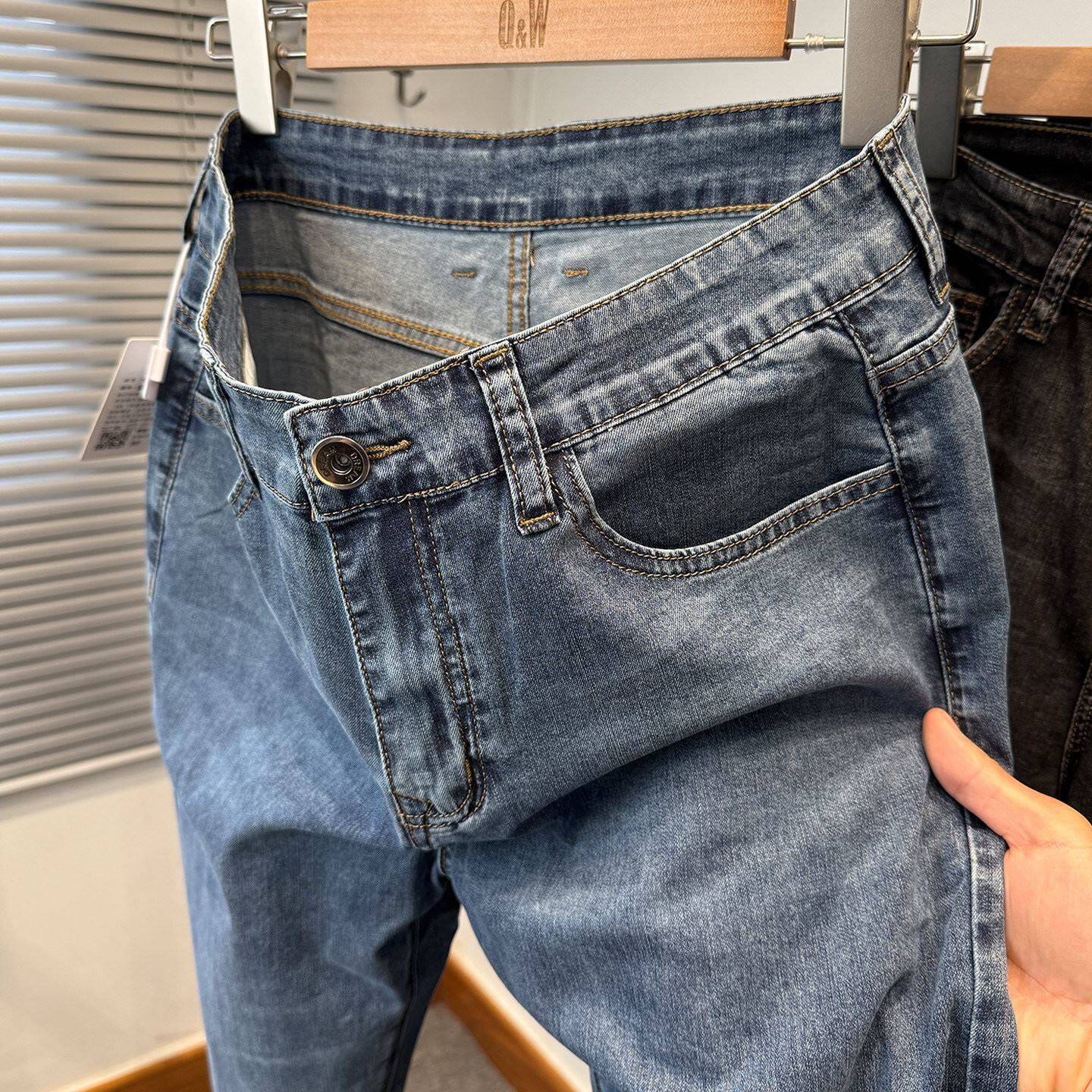 含天丝亚麻水洗棉牛子裤男春夏季薄款直筒休闲裤男长裤子宽松百搭