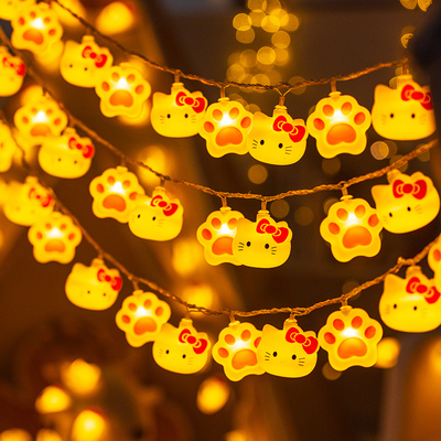 星星灯KT猫彩灯满天星灯串帐篷装饰儿童房间生日场景布置氛围灯带