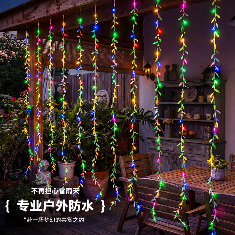 太阳能LED仿真柳条窗帘灯防水