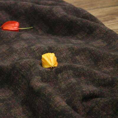 原创新款双层厚亚麻棉印花布料