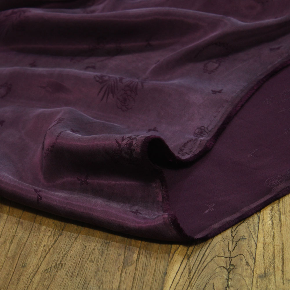 瓦娜铜氨丝裙袍田园提花服装布料