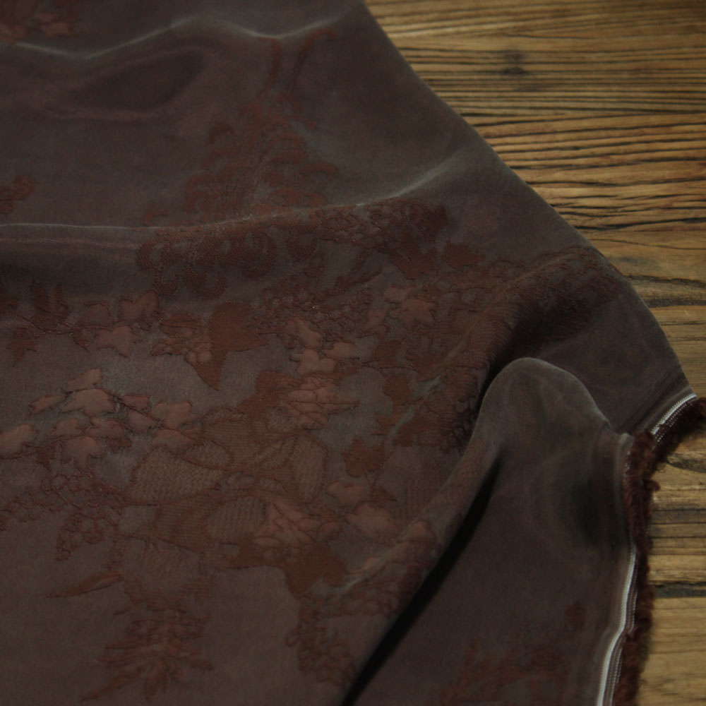 瓦娜铜氨丝服装田园提花裙袍布料