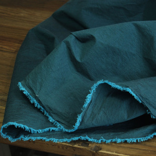 瓦娜高支高密140支长绒棉色织面料春夏衬衫裙袍裤子服装布料蓝黑