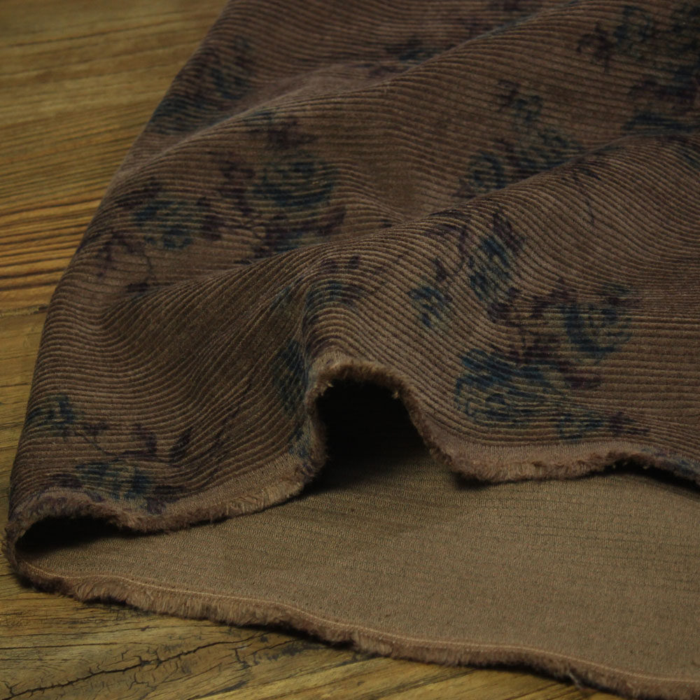 瓦娜家新品加厚秋冬全棉灯芯绒条水墨印花裙袍外套裙袍服装面料一,居家布艺,海绵垫/布料/面料/手工diy,淘宝优惠券,粉丝福利购,淘宝优惠卷