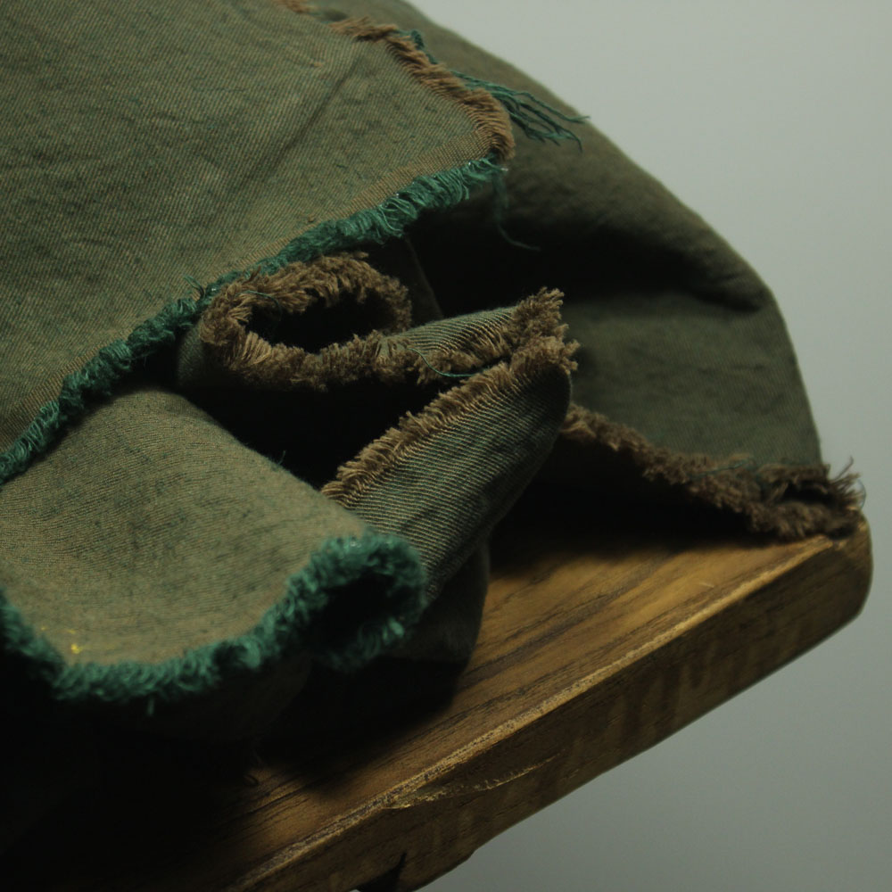 瓦娜家麻棉风衣国风色织服装面料